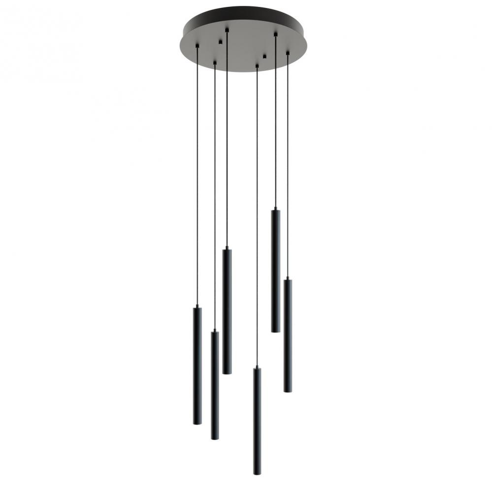 Eli Six Pendant 54W 120-277V BK