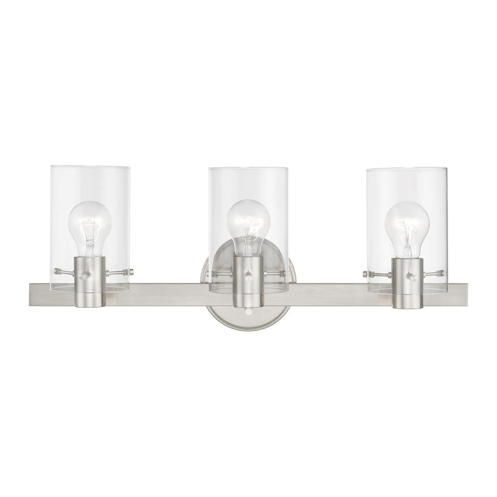 3 Light Brushed Nickel Vanity Sconce