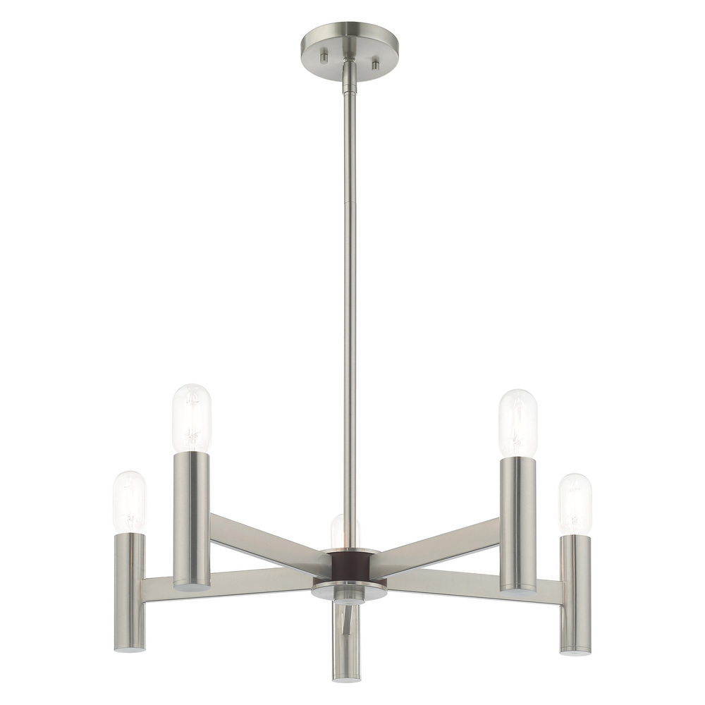 5 Lt Brushed Nickel Chandelier