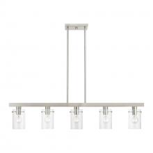 Livex Lighting 46155-91 - 5 Light Brushed Nickel Linear Chandelier