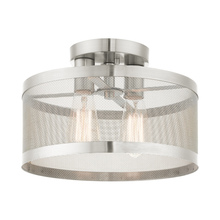 Livex Lighting 46217-91 - 2 Lt Brushed Nickel Semi Flush Mount