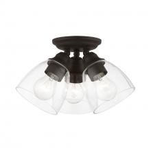 Livex Lighting 46339-07 - 3 Light Bronze Semi-Flush