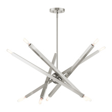 Livex Lighting 46986-91 - 10 Lt Brushed Nickel  Chandelier