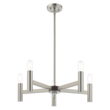 Livex Lighting 51135-91 - 5 Lt Brushed Nickel Chandelier