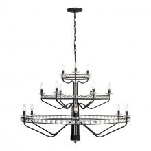 Varaluz 363C15CB - Monroe 15-Lt 3-Tier Chandelier - Carbon