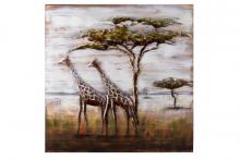 Varaluz 4DWA0109 - Serengeti Mixed-Media Metal on Wood Wall Art