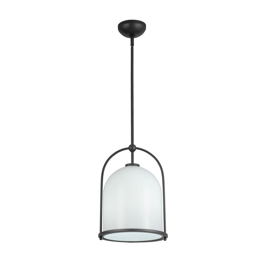 Dahlia 1 Light Pendant 11.5", Black