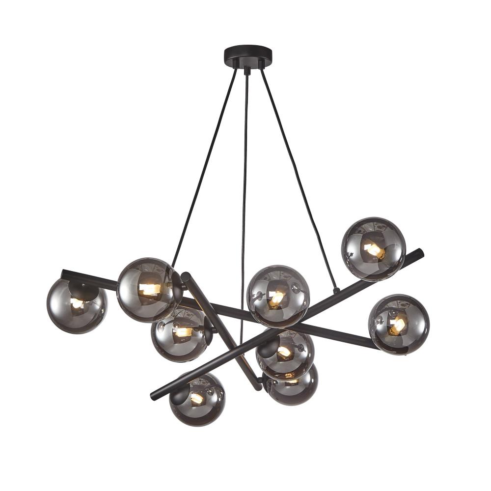 Modena-9-Light Chandelier-Black