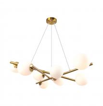  AC11979BR - Modena-9-Light Chandelier-Plated Brushed Brass