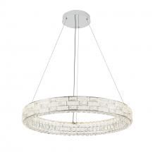 Artcraft AC6922PN - Elegance Integrated LED Chandelier 30", Chrome with Crystal Glassware