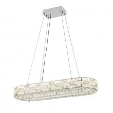 Artcraft AC6924PN - Elegance Integrated LED Island Light, Chrome with Crystal Glassware