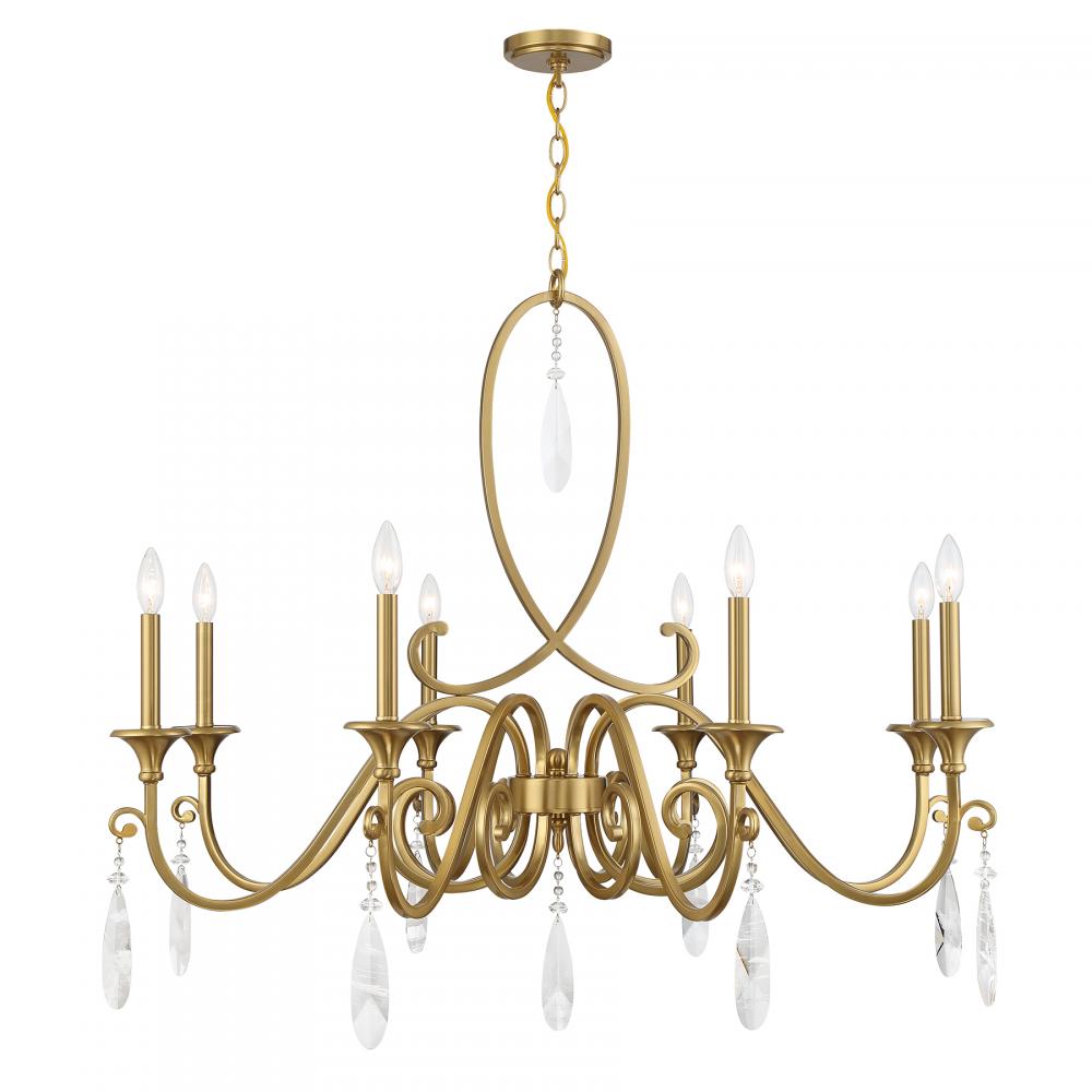 Fairchild 8-Light Chandelier in Warm Brass