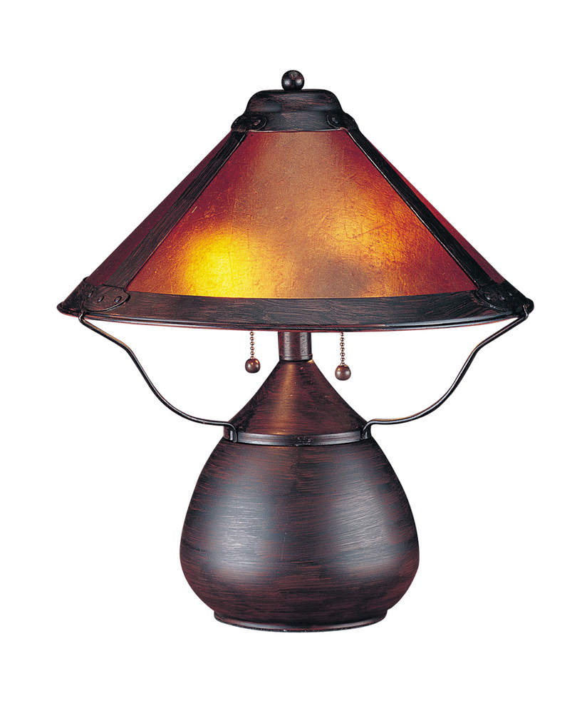 17" Height Metal Table Lamp in Rust