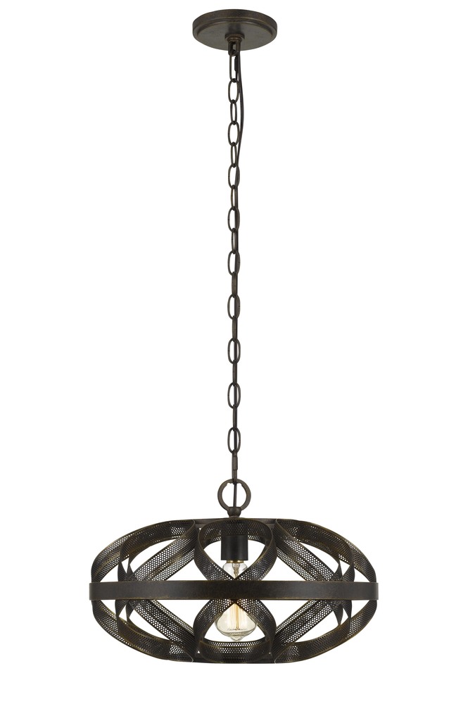 10.5" Height Metal Single Light Pendant in Dark Bronze