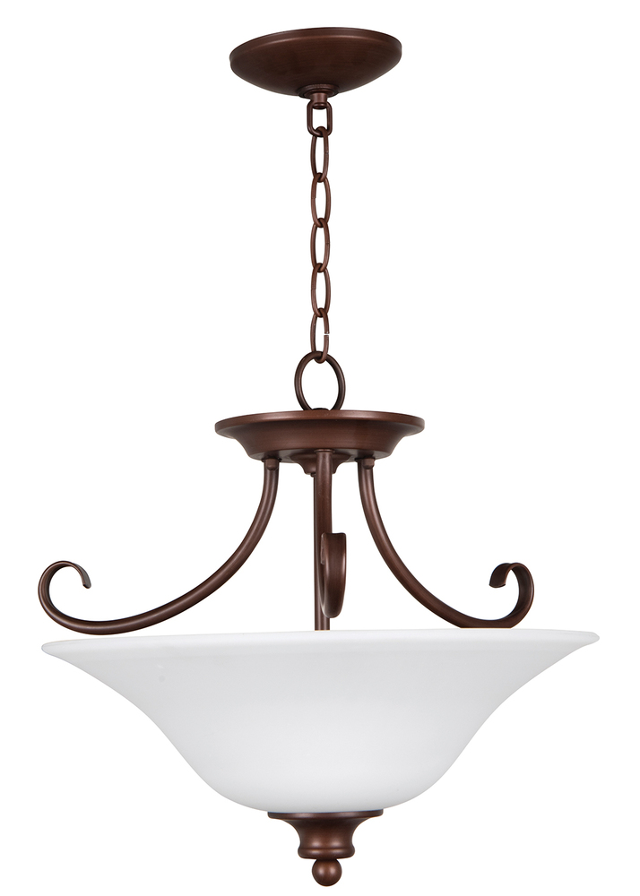 Linden Lane 3 Light Convertible Semi Flush/Pendant in Old Bronze