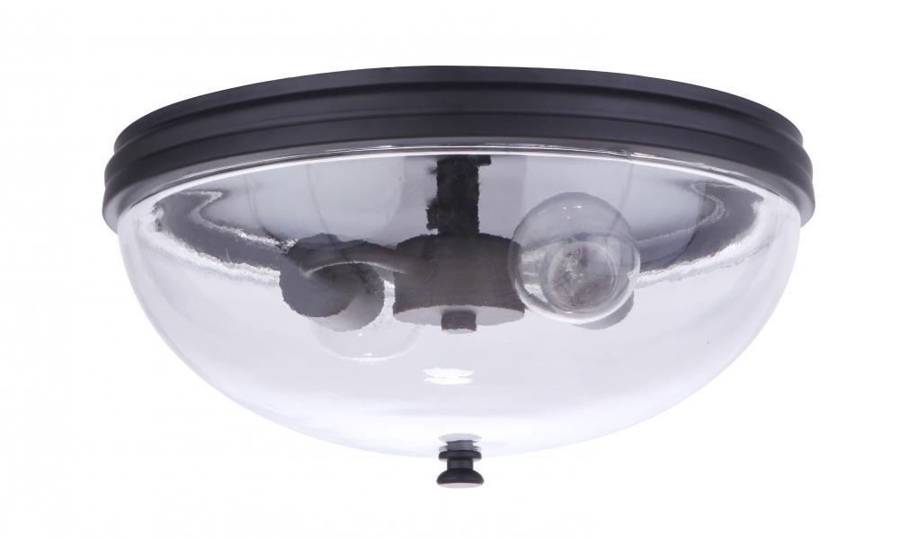 Sivo 2 Light Outdoor Flush Mount in Midnight