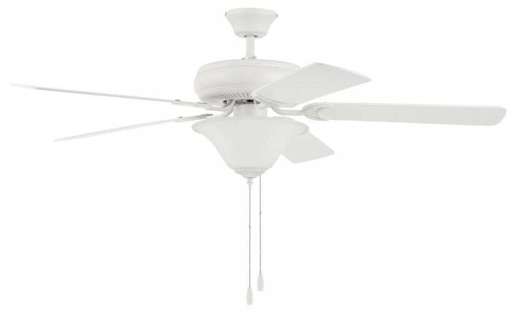 52" Decorator's Choice 2 Light in Matte White w/ Matte White Blades