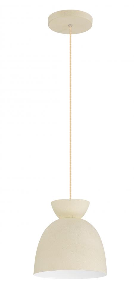 Ventura Dome 1 Light Mini Pendant in Cottage White