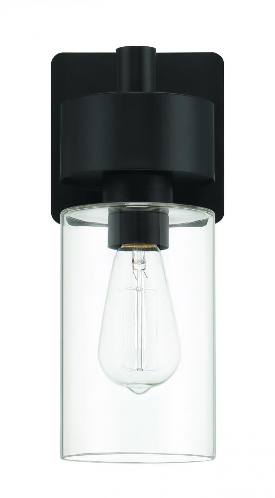 Bennet 1 Light Small Outdoor Wall Lantern in Midnight