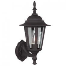 Craftmade Z150-TB - Straight Glass Cast 1 Light Small Outdoor Wall Lantern in Textured Black