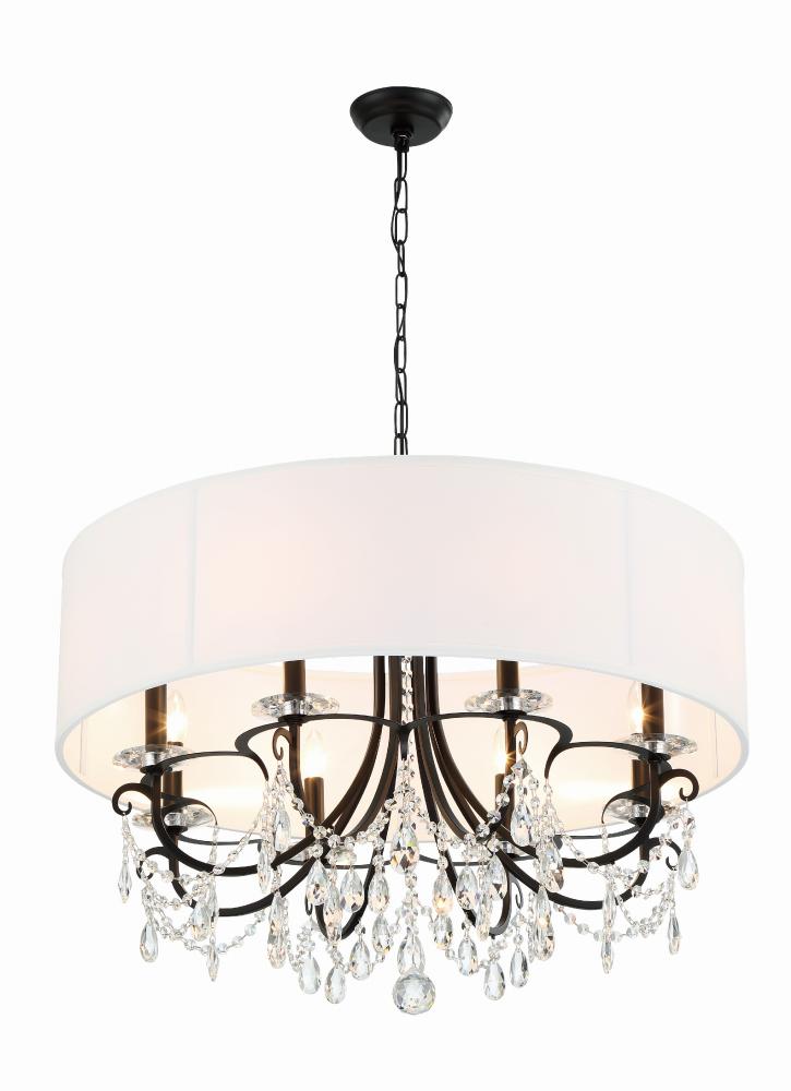 Othello 8 Light Matte Black Chandelier