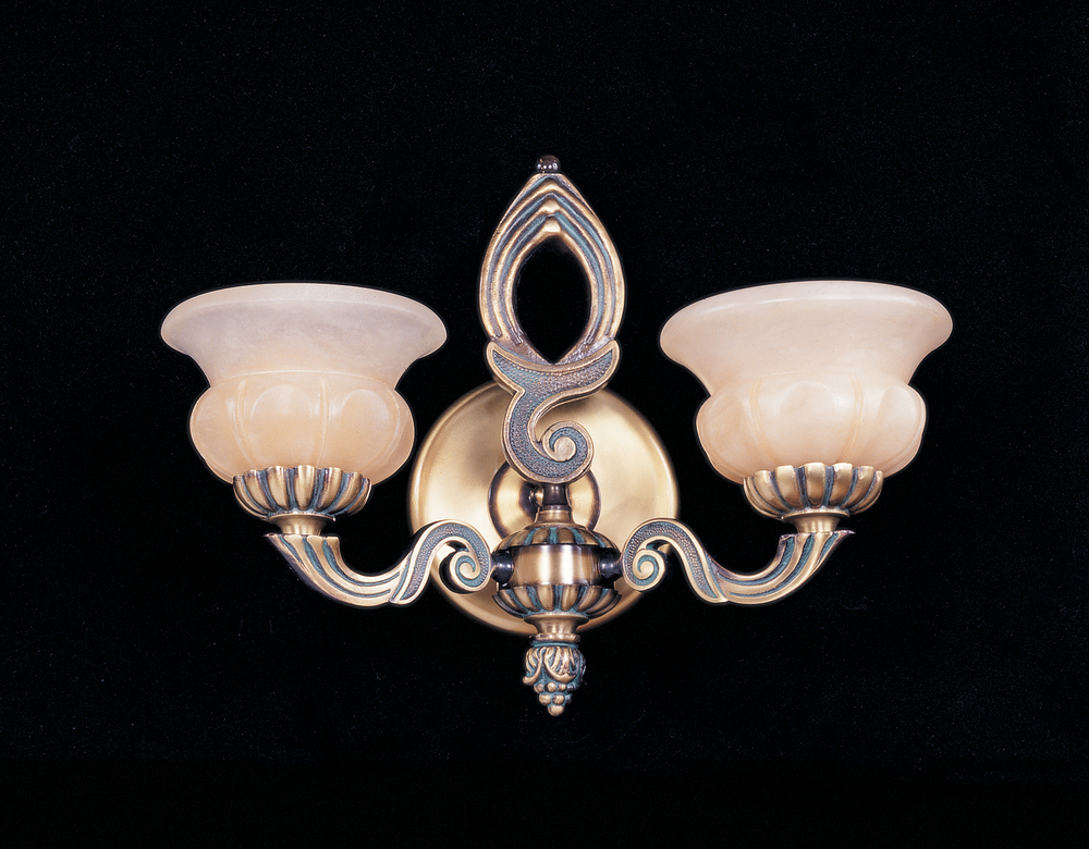 2 Light Bronze Patina Sconce