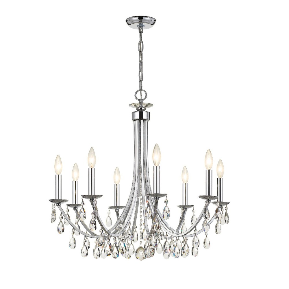 Bridgehampton 8 Light Spectra Crystal Polished Chrome Chandelier : 8828 ...