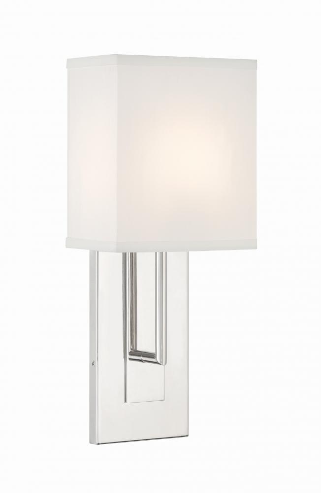 Brent 1 Light Polished Nickel Sconce