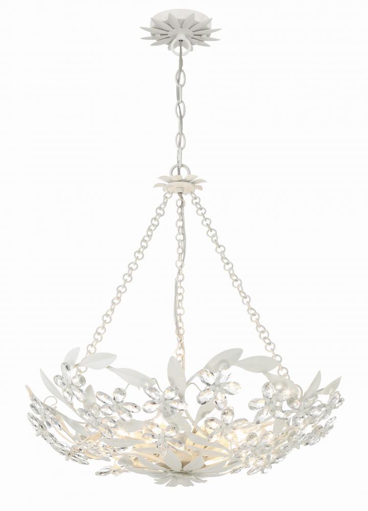 Marselle 6 Light Matte White Chandelier