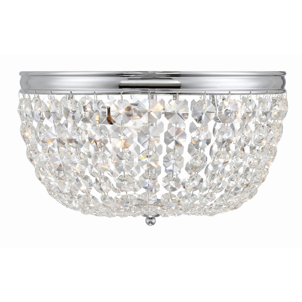 Nola 3 Light Polished Chrome Flush Mount