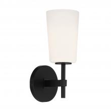 Crystorama COL-101-BK - Colton 1 Light Black Sconce