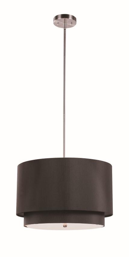 Schiffer 3-Light Double Drum Convertible Pendant or Semi-Flush