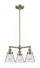 Innovations Lighting 207-AB-G62-LED - Cone - 3 Light - 19 inch - Antique Brass - Stem Hung - Chandelier