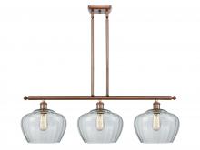  516-3I-AC-G92-L - Fenton - 3 Light - 38 inch - Antique Copper - Cord hung - Island Light