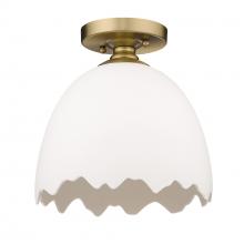 Golden 6951-SF BCB-POR - Brinkley Semi-Flush in Brushed Champagne Bronze with Porcelain Shade