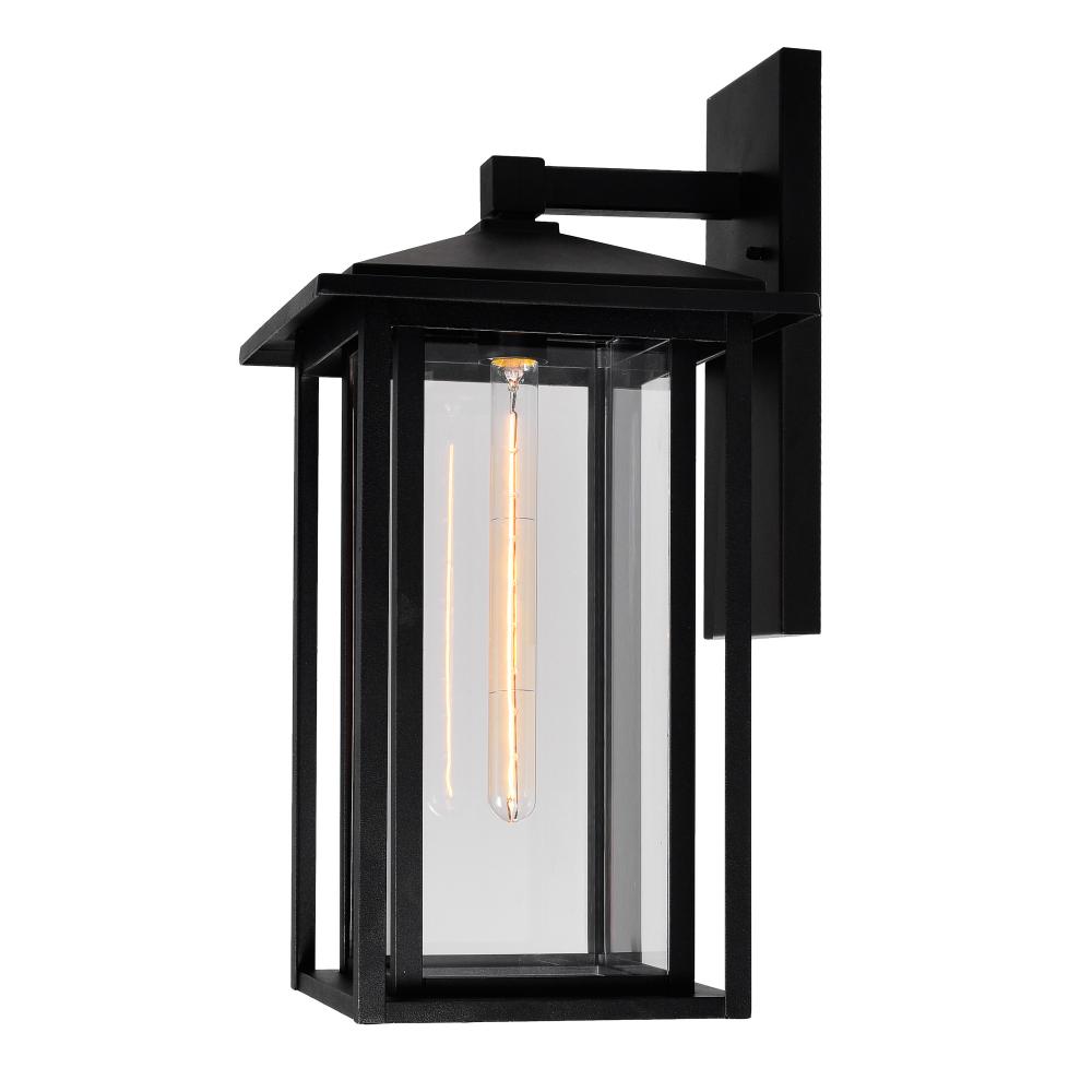 Crawford 1 Light Black Outdoor Wall Light