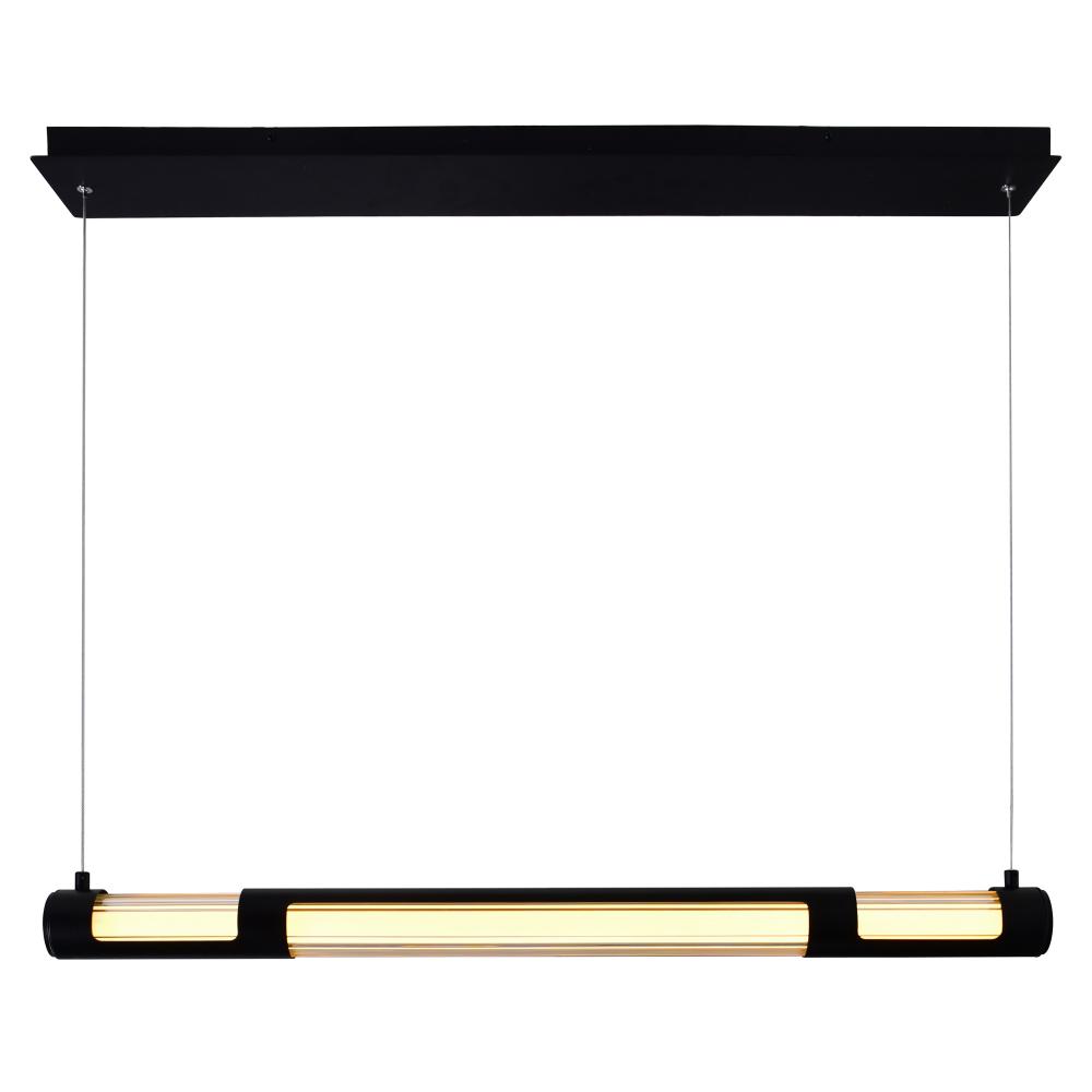 Neva 36 in LED Integrated Black Chandelier