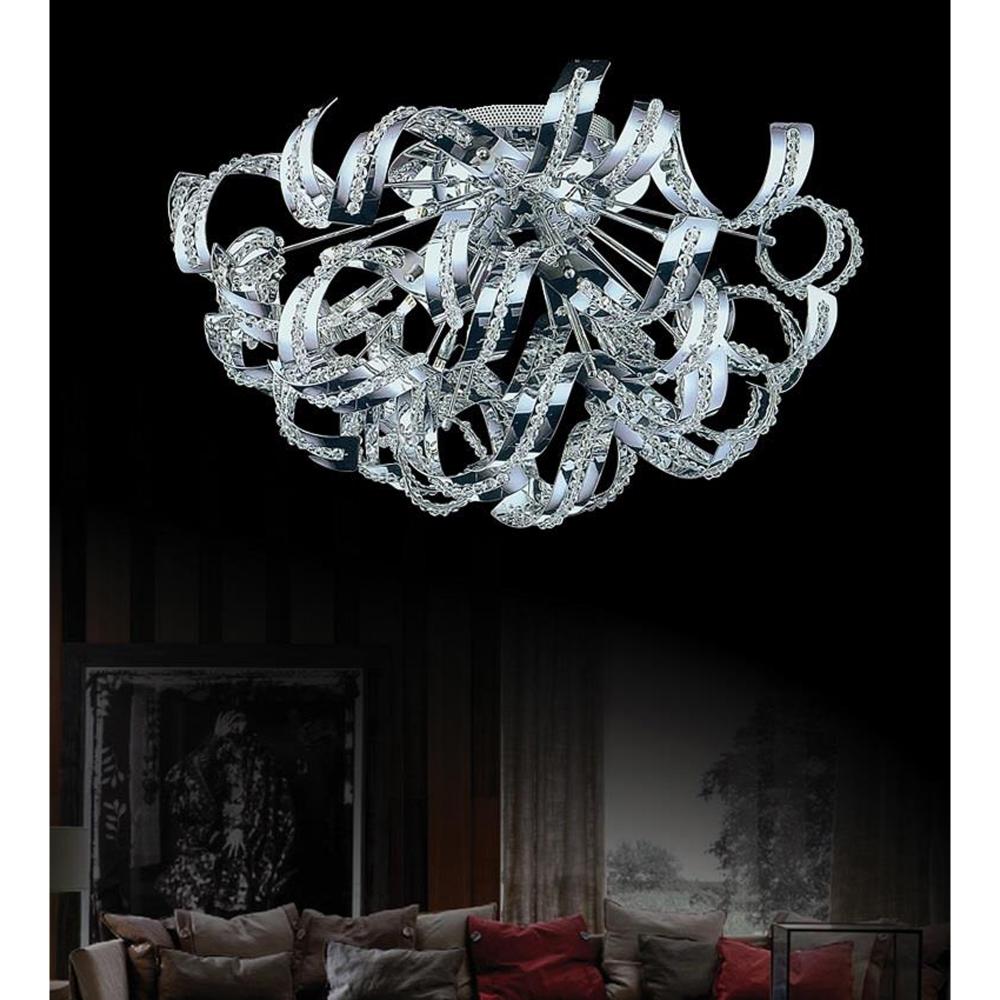 Swivel 9 Light Flush Mount With Chrome Finish