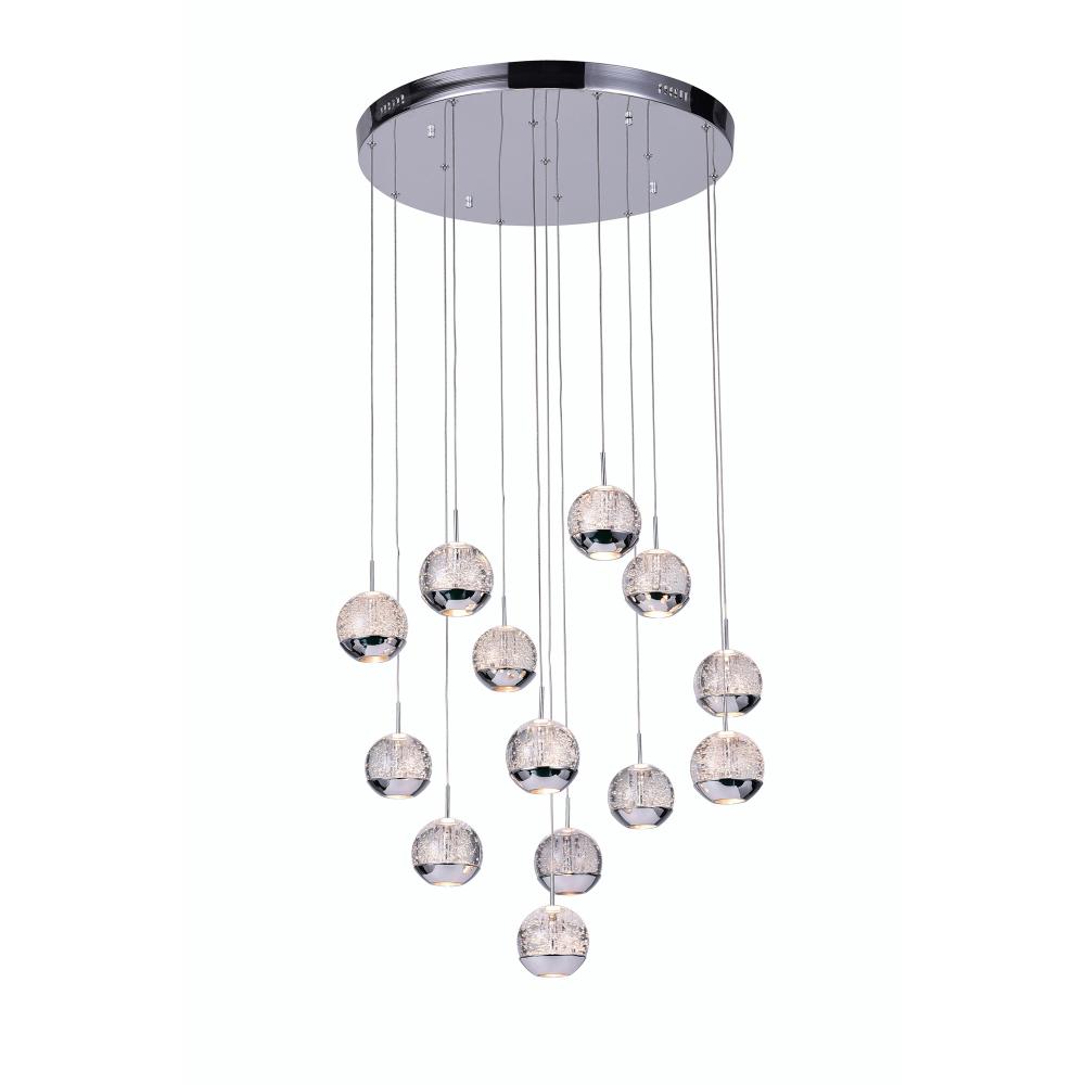 Perrier 13 Light Multi Light Pendant With Chrome Finish