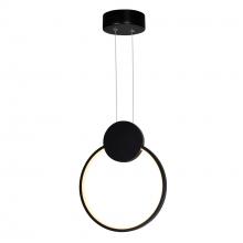 CWI Lighting 1297P10-1-101 - Pulley 10 in LED Black Mini Pendant