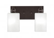 Toltec Company 1162-ES-531 - Edge 2 Light Bath Bar, Espresso Finish, 4" White Muslin Glass