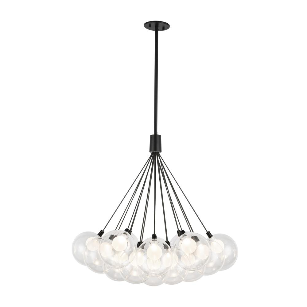 Bolla 28-in Black LED Chandelier