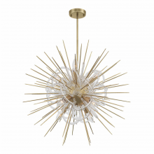  CD10266-8-AGB - 8-Light 24" Decorative Sputnik Aged Brass Chandelier