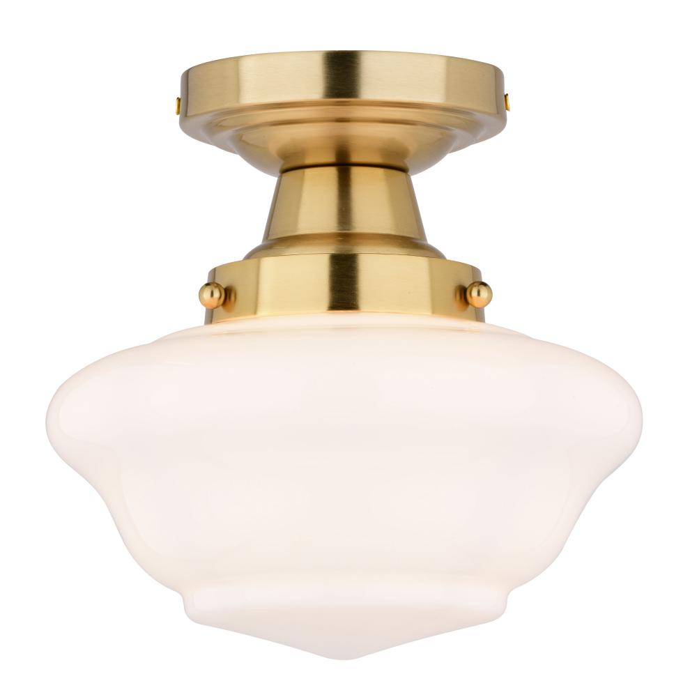 Eastgate 8.75-in. W Semi-Flush Ceiling Light Antique Gold