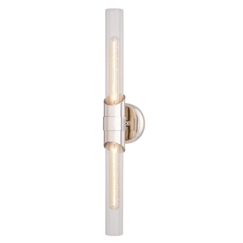 Webster 24.5-in. 2 Light Wall Light Polished Nickel