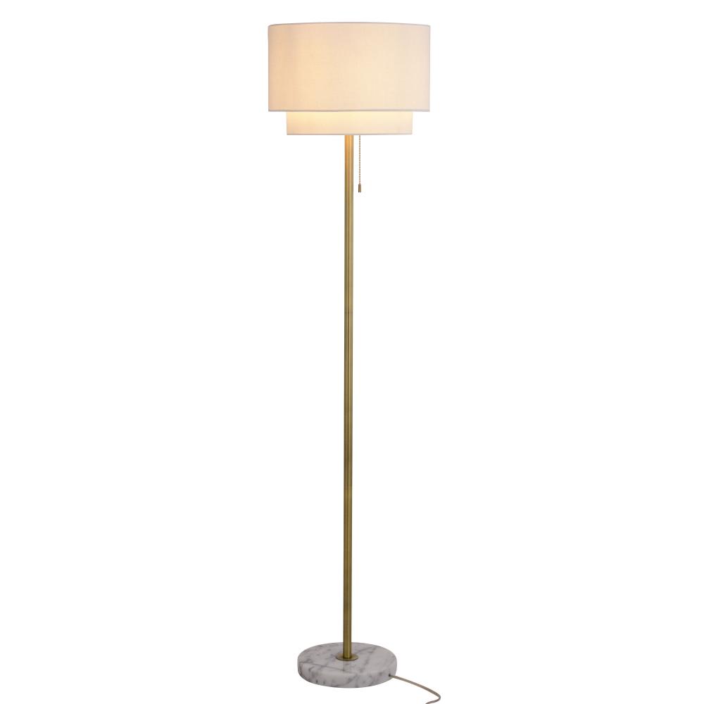 Burnaby 62.5-in H Floor Lamp Matte Brass