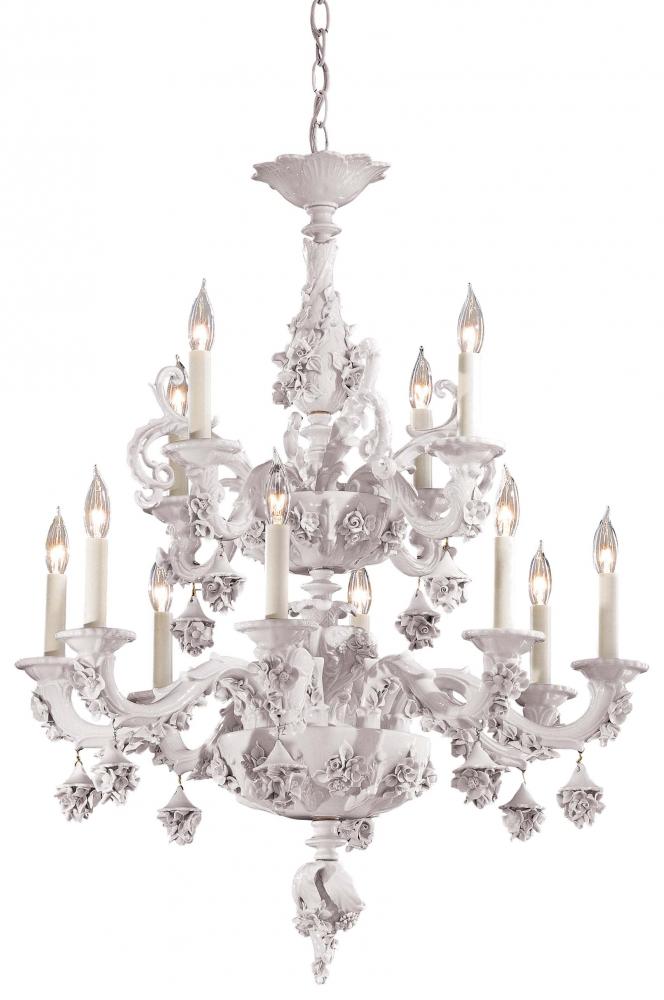 white porcelain chandelier