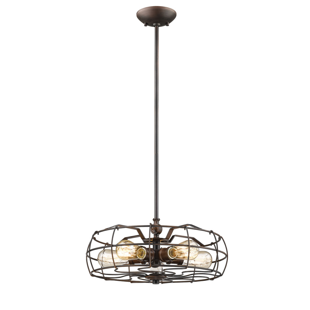 5-Light Pendant light Rubbed Bronze