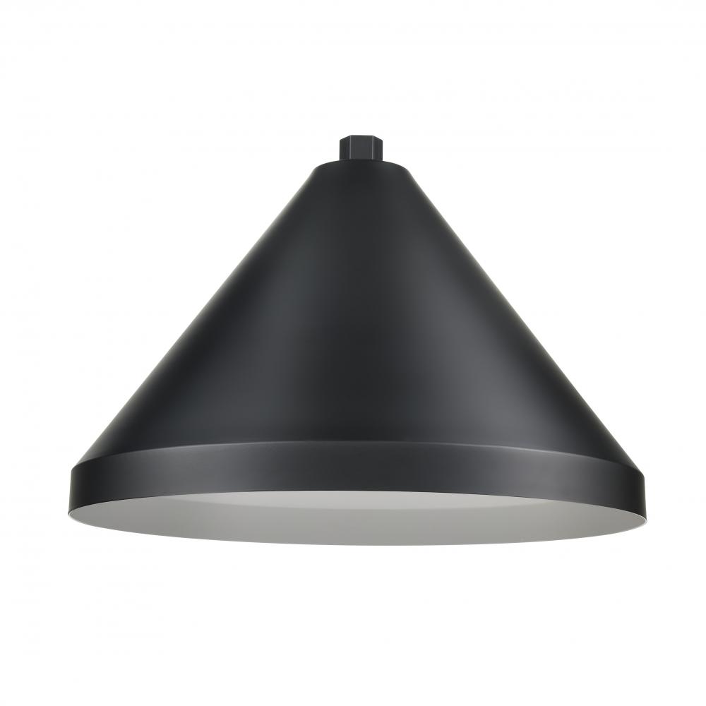 R Series 1-Light Wide Cone Satin Black