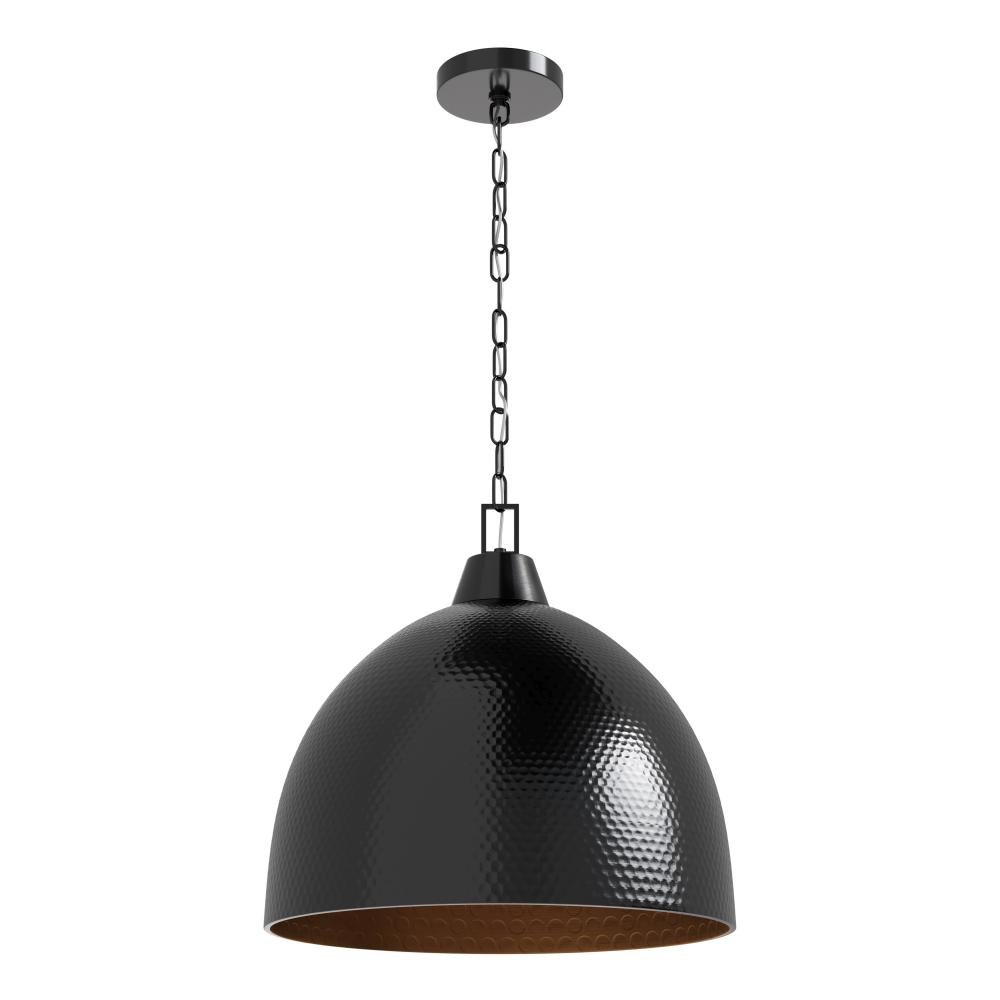 Arrco 3-Light Pendant Light Black Stainless Steel